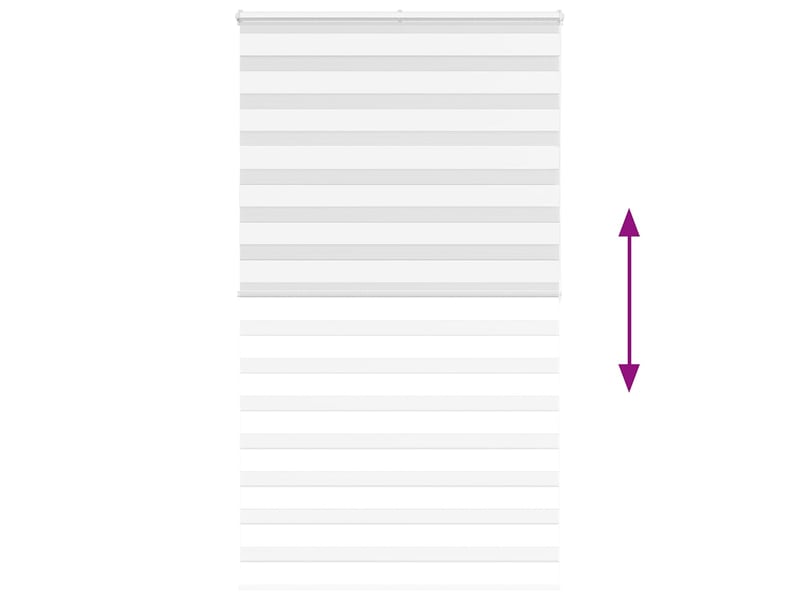  Store zèbre, store de fenêtre blanc 120x200 cm largeur du tissu 120,9cm polyester cf48358  - Conforama E