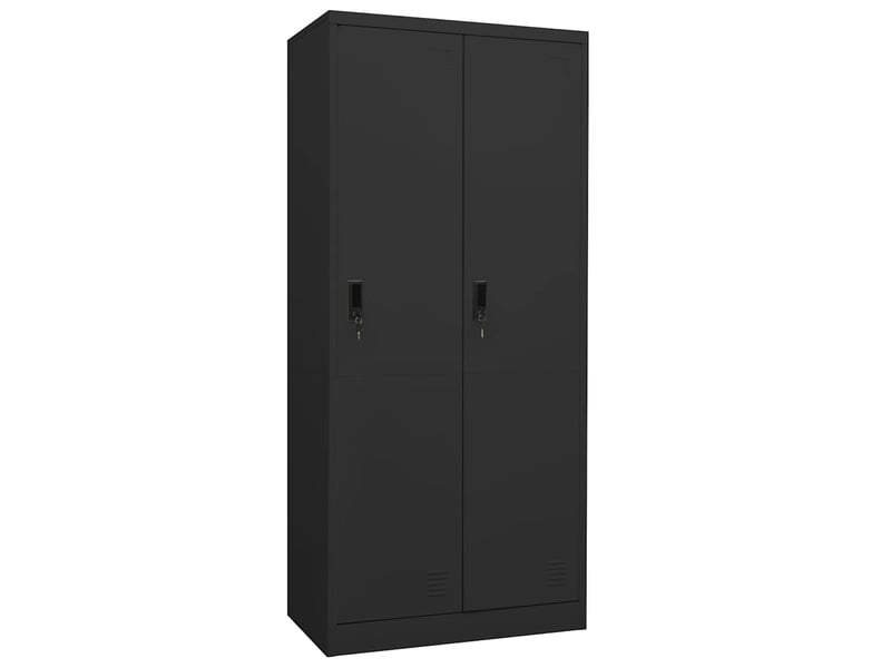  Garde-robe chambre, armoire de rangement anthracite 80x50x180 cm acier  - Conforama B
