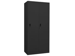 Garde-robe chambre, armoire de rangement anthracite 80x50x180 cm acier