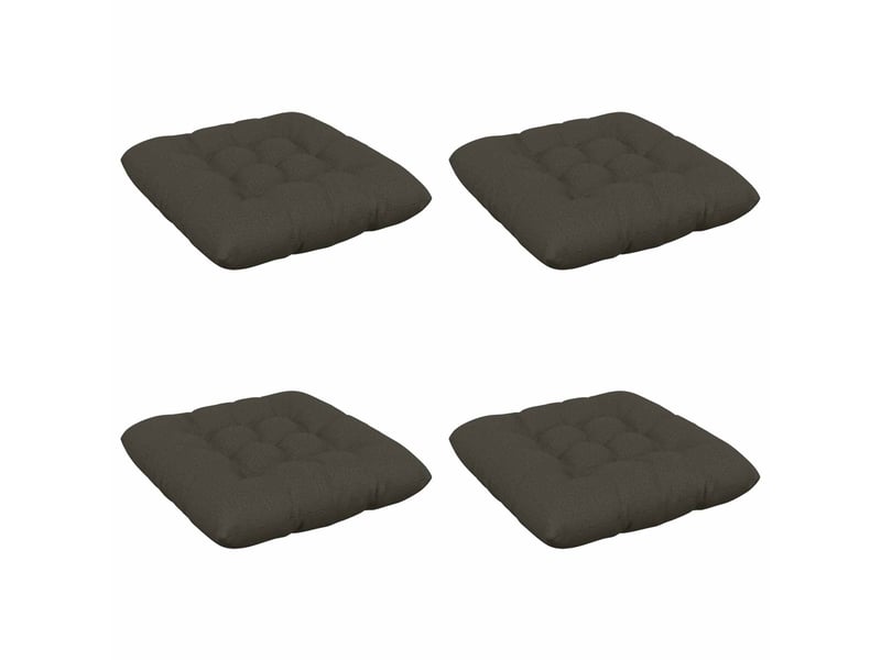  Lot de 4 coussins de siège, coussins d'assise vianen 100 % polyester anthracite cf60819  - Conforama A