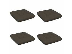 Lot de 4 coussins de siège, coussins d'assise vianen 100 % polyester anthracite cf60819
