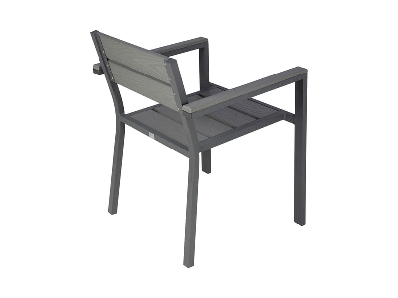  Lot de 2 fauteuils en aluminium et bois gris  - Conforama E