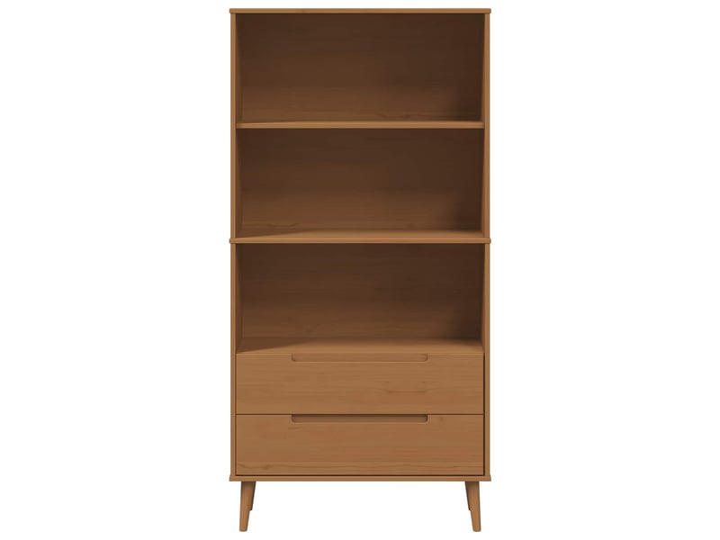  Bibliothèque, meuble de rangement salon molde 85 x 35 x 170,5 cm bois de pin massif  - Conforama E