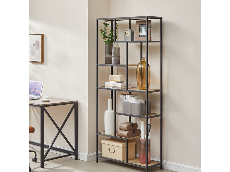  Étagère - leobert - chêne sonoma - 80 x 30 x 180 cm  - Conforama B