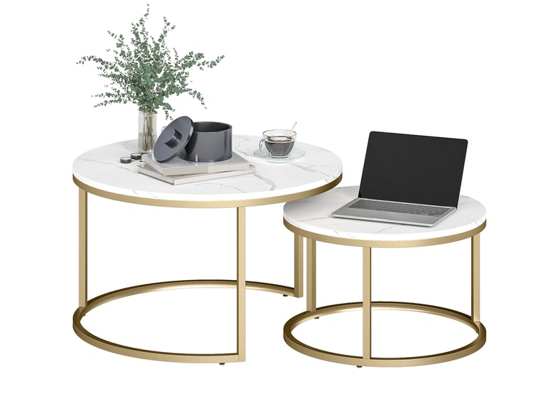  Lot de 2 tables basses gigognes encastrables  - Conforama B
