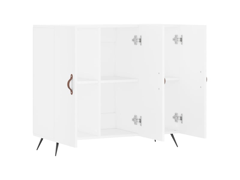  Buffet - bahut - meuble de rangement blanc 90x34x80 cm bois d'ingénierie  - Conforama E