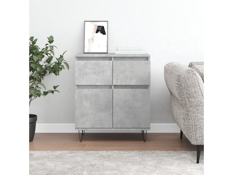  Buffet - bahut - meuble de rangement gris béton 60x35x70 cm bois d'ingénierie  - Conforama B