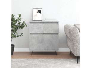 Buffet - bahut - meuble de rangement gris béton 60x35x70 cm bois d'ingénierie