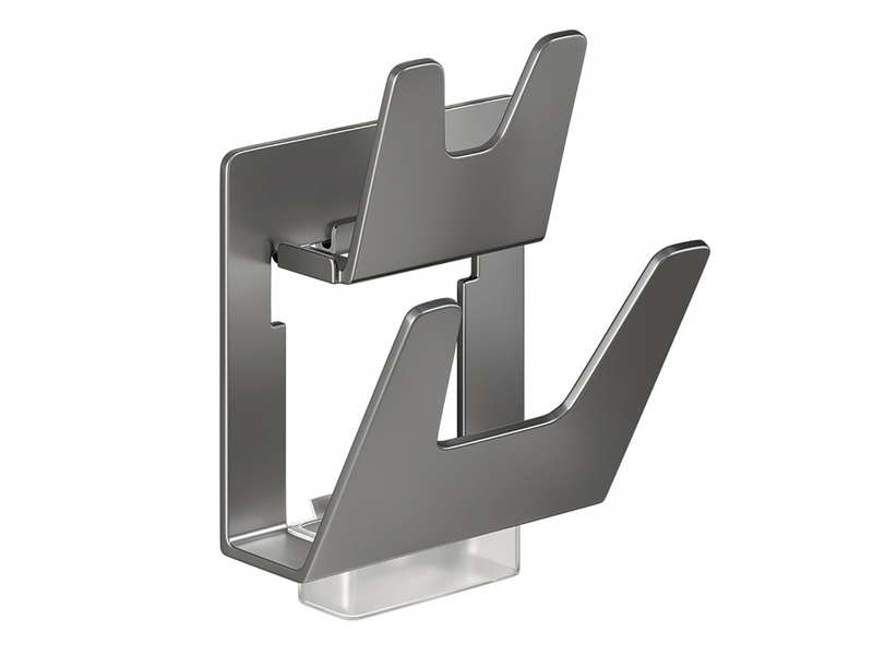 Support mural pour couvercles de casseroles avec plateau de drainage, support à double couche pour porte d'armoire, gris - Conforama A