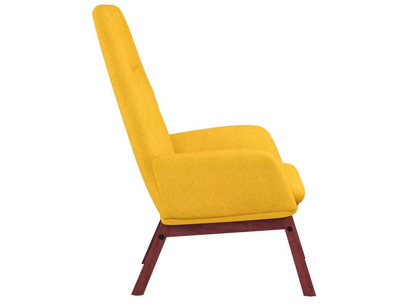  Vidaxl chaise de relaxation avec repose-pied jaune moutarde tissu  - Conforama E