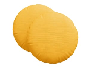 Lot de 2 coussins de siège, coussins décoratifs tissu en velours côtelé jaune clair cf59809