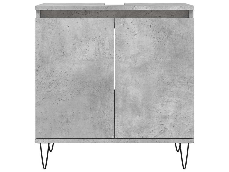 Amoire de salle de bain gris béton 58x33x60cm bois d'ingénierie shl4622  - Conforama D