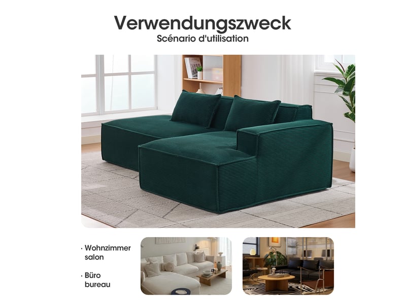  Canapé de salon, canapé moderne, design moderne, 235 cm, pour salon et séjour, adapté à l'espace de vie  - Conforama D