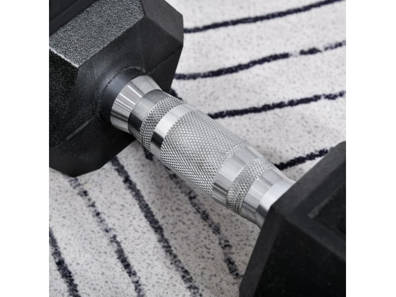  Set de 2 haltères hexagonaux 2x8 kg métal noir  - Conforama D