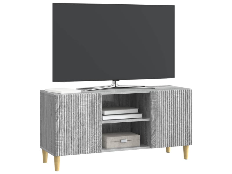  Meuble tv - banc tv - meuble de rangement 102 x 34,5 x 50 cm sonoma gris bois d'ingénierie  - Conforama C