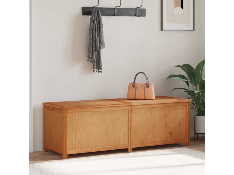  Boîte de rangement, coffre de rangement 150x45x45 cm bois de chêne massif  - Conforama B