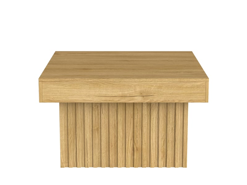  Table basse en bois carrée 79x79 cm avec plateau résistant aux rayures et structure robuste pour salon  - Conforama W