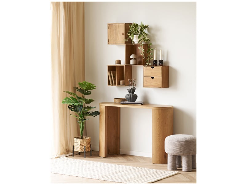 Riis-console bois naturel 114 cm  - Conforama B