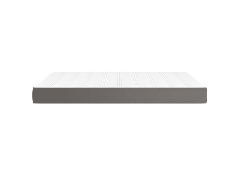 Matelas de lit à ressorts ensachés fermeté moyenne gris 140x190x20cm similicuir  - Conforama D