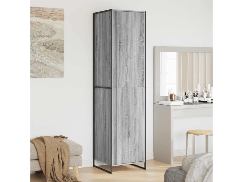  Garde-robe chambre, armoire de rangement gris sonoma 50x50x200 cm bois d'ingénierie  - Conforama B