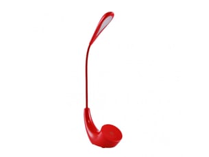 Fabrilamp ancla lampe de bureau led rouge 5 w 375 lm 6000 k, flexible, tactile, 3 intensités