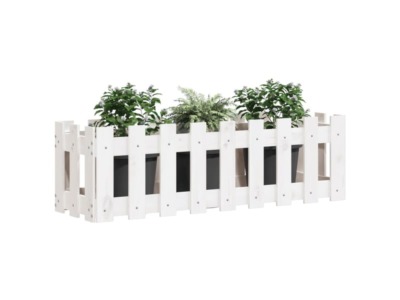  Jardinière - lit surélevé de jardin design de clôture 100x30x30cm pin massif  - Conforama C