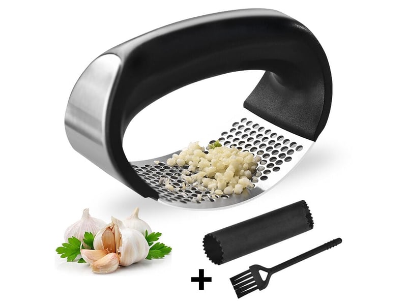  Presse-ail en acier inoxydable 304 - gadgets - epluche-ail et epluche-ail en silicone  - Conforama A