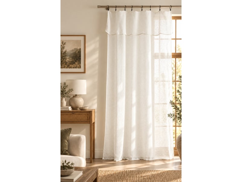  Rideau ajustable freya ivoire 140 x 270 cm 8 anneaux pince 160 gm² 15671 - Conforama A