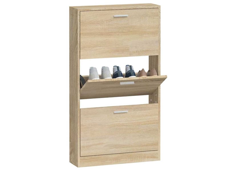  Meuble à chaussure | armoire à chaussures chêne 59x17x108 cm bois d'ingénierie  - Conforama D