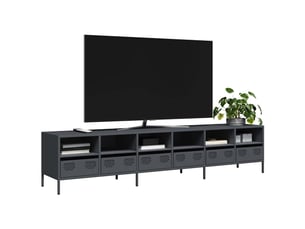 Meuble tv coloris gris 202 cm <strong></strong>  <strong></strong>
