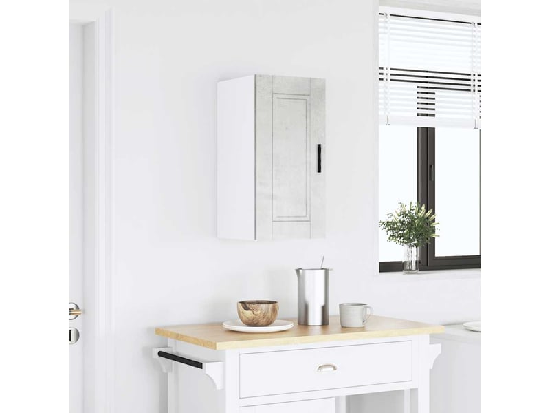  Meuble de rangement, armoire murale de cuisine porto gris béton bois d'ingénierie shl9172  - Conforama B