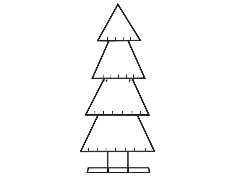  Arbre de noël, sapin de noël en métal pour décoration noir 125 cm  - Conforama C