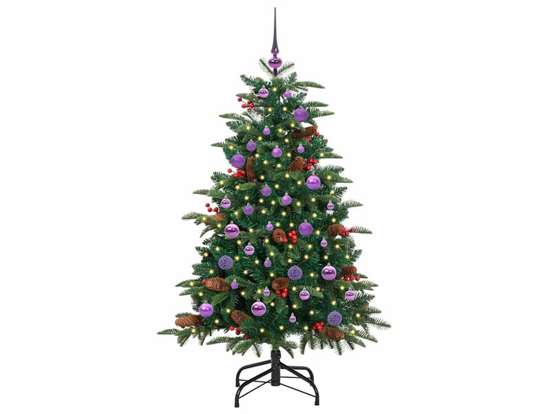  Sapin de noël - arbre de noël artificiel vert 150 cm pvc, métal et plastique  - Conforama C