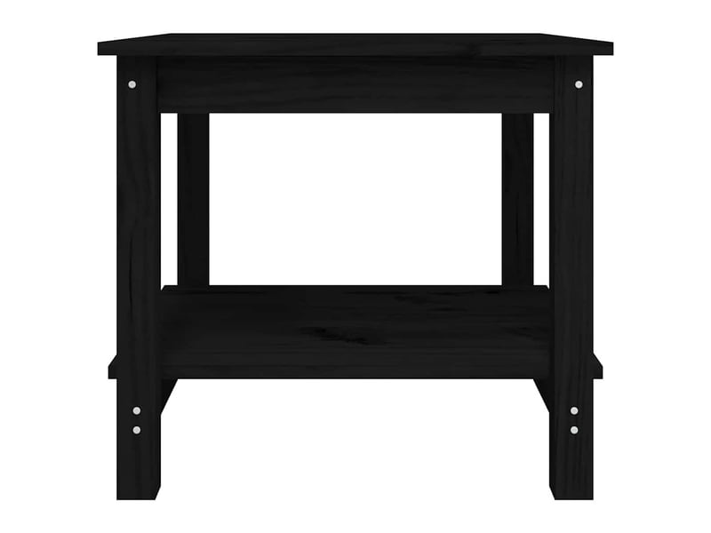  Table basse | table de salon noir 50x50x45 cm bois massif de pin  - Conforama E