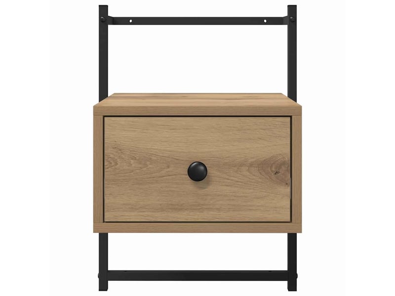  Table de chevet - cabinet de chevet - table de nuit chêne artisanal 35 x 30 x 51 cm  - Conforama E