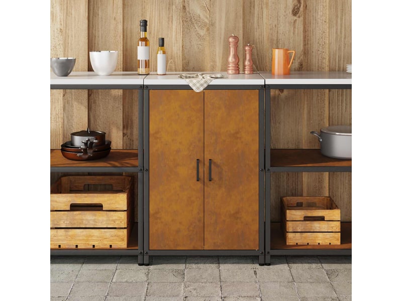 Meuble de rangement de cuisine hattem rouillé 60x50x92cm - Conforama D