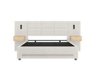 Lit coffre 160x200 cm LEYTN   coloris beige