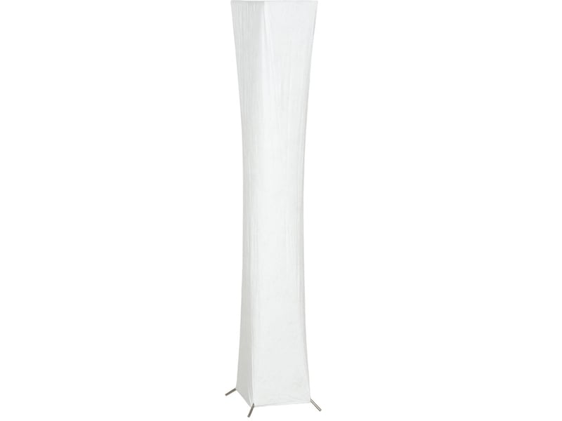  Lampadaire 25 x 25 x 129 cm en acier avec led intégrée et variateur à pied argent et blanc chicfurn  - Conforama A