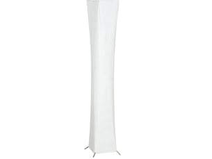 Lampadaire 25 x 25 x 129 cm en acier avec led intégrée et variateur à pied argent et blanc chicfurn