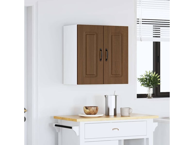  Armoire murale de cuisine kalmar chêne marron bois d'ingénierie shl4668  - Conforama C