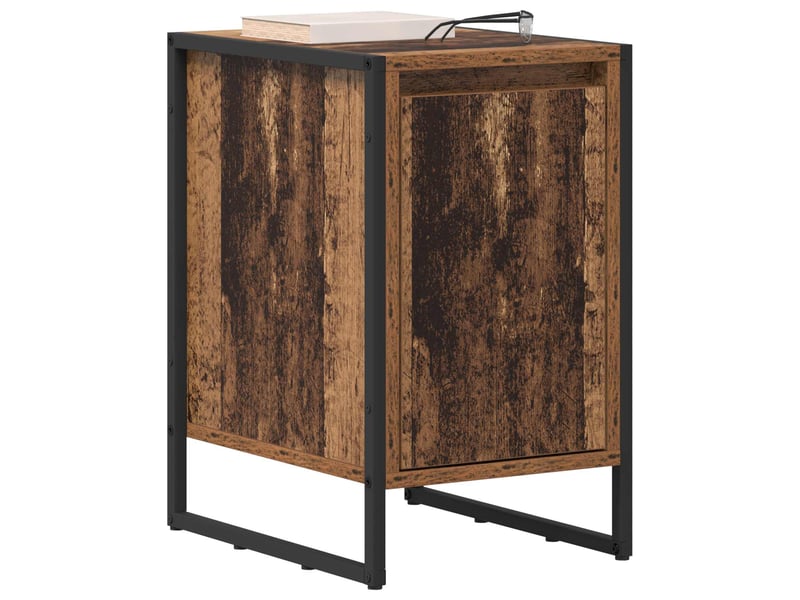 Table de chevet - cabinet de chevet - table de nuit bois ancien 39,5 x 30 x 50 cm bois d'ingénierie - Conforama B