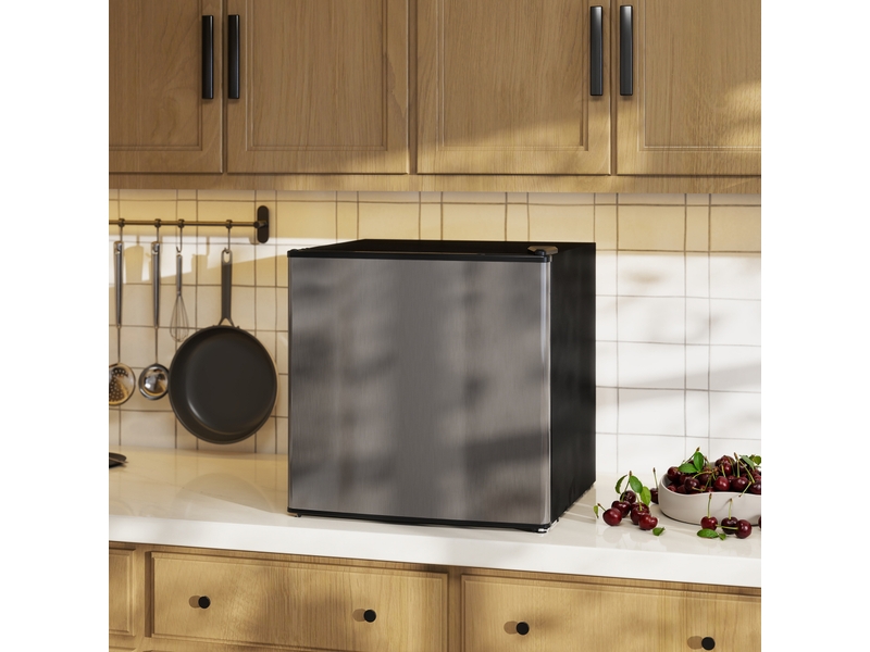 Réfrigérateur congélateur 46 l portes réversibles acier argenté - Conforama D