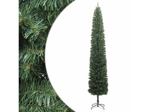 Sapin de noël - arbre de noël mince avec support 210 cm pvc