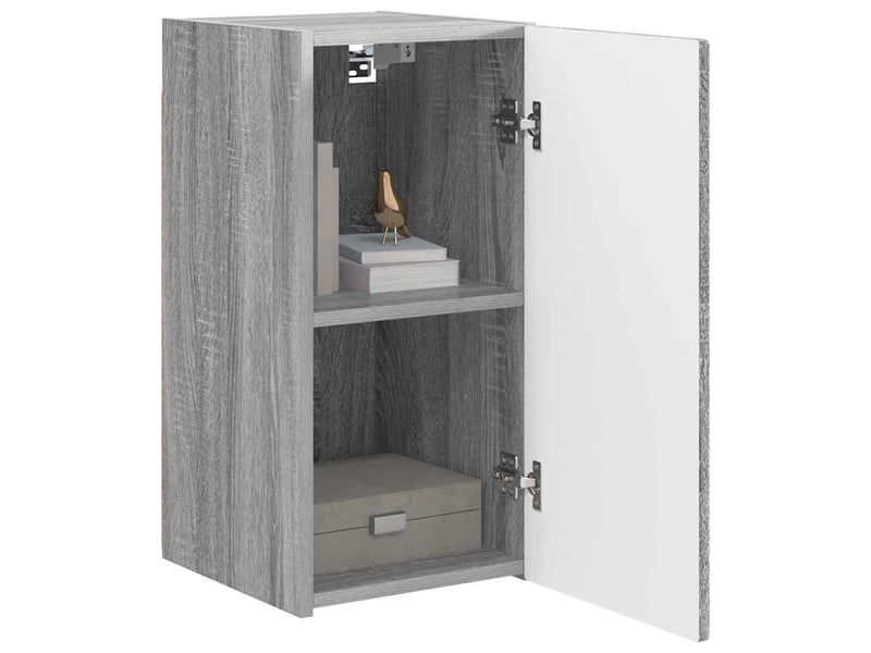  Meuble tv - banc tv - meuble de rangement mural 2 pcs gris sonoma bois d'ingénierie  - Conforama C