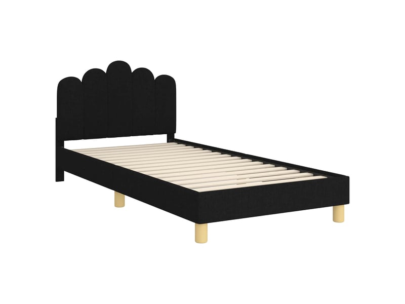  Cadre de lit pour enfants - lit jeune avec tête de lit noir 80 x 200 cm  - Conforama D