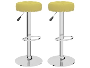 Lot de 2 tabouret de bar, chaise de bar vert tissu shl2189