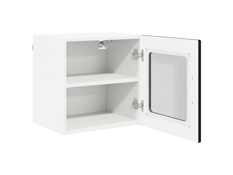  Meuble mural de cuisine, cabinet en verre mural noir 40x31x40cm shl4335  - Conforama E