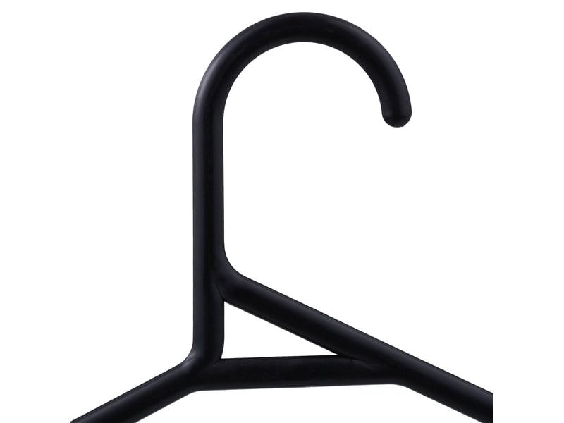  Lot de 24 cintres à pantalon design ergonomique rangement armoire gain de place en plastique noir 13_0010771  - Conforama D
