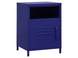 Table de chevet - cabinet de chevet - table de nuit bleu marine 35x35x51 cm acier
