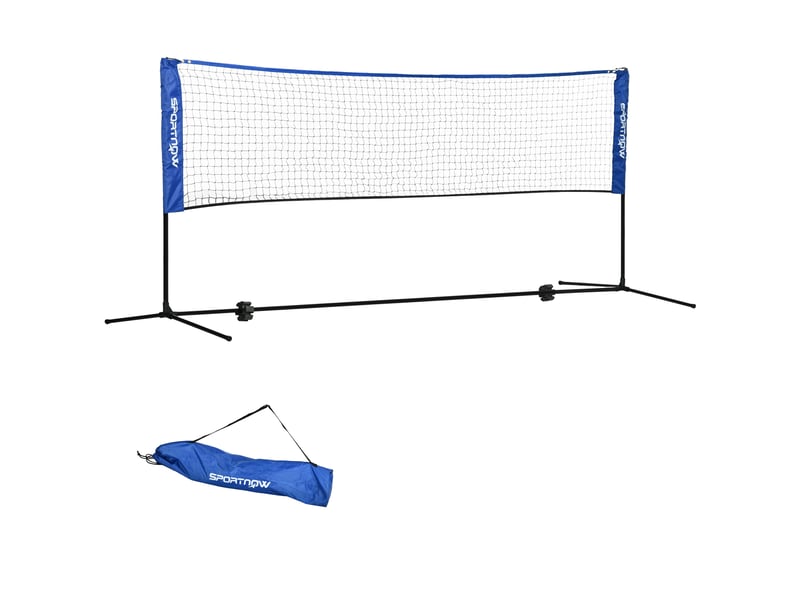 Filet de badminton réglable en hauteur (107-155cm), filet de tennis portable avec sac pour extérieur - Conforama A